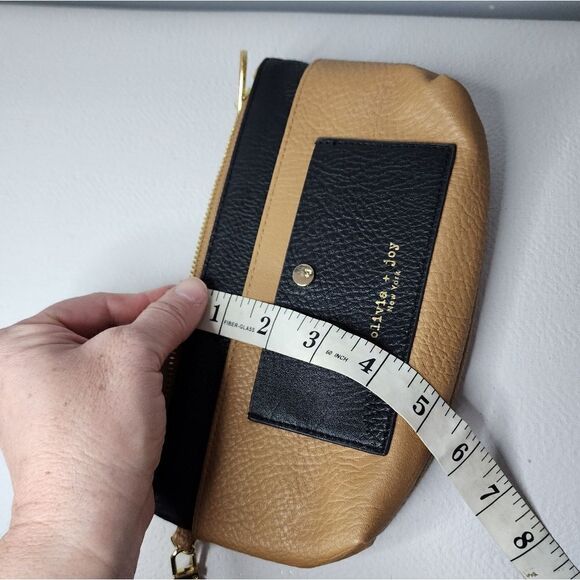 Olivia + Joy Black/Taupe chain Wristlet Zip around Clutch Handbag - Picture 6 of 6